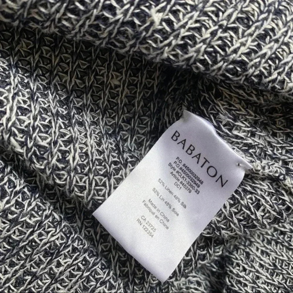 Aritzia Babaton Jarrod Sweater V-neck Long sleeve Grey Knit Heathered XXS - Picture 13 of 16